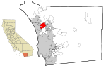 San Diego County California Incorporated and Unincorporated areas San Marcos Highlighted